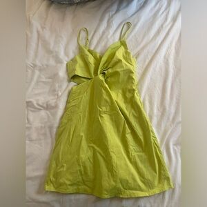 Green mini dress Zara lookalike birdies 8 summer